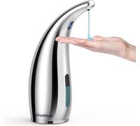 Greatmay Dispenser Automatico Sapone，Sensore Intelligente 4 Livelli Regolabile, Dispenser di Sapone Liquido Batterie Senza Contatto，Adatto per Cucina, Bagno, Compatibile con Gel e Liquido Batterie