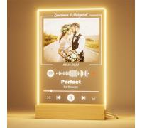 Greatminer Targa Spotify Personalizzata - Idee Regalo Donna Uomo, Regali Personalizzati Fidanzato Fidanzata Amica, Regalo di San Valentino per Lui e Lei, Foto Personalizzata Idea Regalo