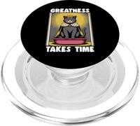 Greatness Takes Time - Lettiera per gatti, colore: nero PopSockets PopGrip per MagSafe