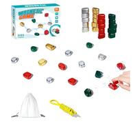 GREATRICH 20 Pezzi Colorate Scacchi Magnetici Set, Scacchiera Magnetica Portatile con Corda, Gioco Calamite Magnetiche Bambini, Gioco Magneti Chess Game Strategico e Giochi da Tavolo per Famiglia