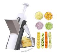GREATRICH Mandolina per Verdure Manuale Multifunzione, Affettatrice Regolabile per Patate, Cipolle e Pomodori, Tagliaverdure per Julienne, Cubetti, Fette e Bastoncini