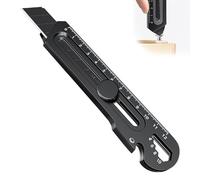 GREATRICH Taglierino Professionale 18mm in Acciaio Inox, Taglierino Cutter Multiuso Retrattile con Martello e Cacciavite, Coltello Multiuso per Ufficio, Casa, Fai Da Te e Scuola