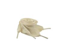 GreatRise 2 paia di lacci ondulati da 2,5 cm, a nastro piatto, largo, tinta unita, per scarpe da ginnastica, scarpe da donna, colore beige, 120 cm