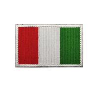 GreatRise 2 pezzi, bandiera italiana, distintivi militari, 8 × 5 cm, gancio e loop Europa, bandierine ricamate, distintivi colorati, autoadesivi, per vestiti, zaino, uniformi, giubbotto