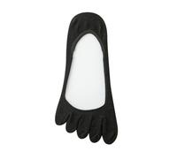 GreatRise 5 paia di calzini a punta in cotone da donna traspiranti a cinque dita, ultra bassi, invisibili, calzini corti da corsa, per sport e corsa, Nero , Einheitsgröße Kurz