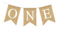 GreatRise Baby Birthday Banner ONE Ghirlanda di iuta per seggiolone, striscione per 1° compleanno, catena per 1 anno, ragazza, ragazzo, compleanno, festa, baby shower, decorazione per il compleanno
