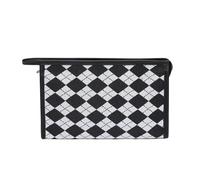 GreatRise Bianco e Nero Trousse Cosmetico Donna Impermeabile Trucco Borsa Da Viaggio Leopard Cosmetici Borsa Borsa Da Lavaggio Borse A Quadri Organizzatore Portatile Sacchetto Da, #2-diamante
