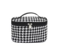 GreatRise Bianco e Nero Trousse Cosmetico Donna Impermeabile Trucco Borsa Da Viaggio Leopard Cosmetici Borsa Borsa Da Lavaggio Borse A Quadri Organizzatore Portatile Sacchetto Da, #1-houndstooth