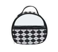GreatRise Bianco e Nero Trousse Cosmetico Donna Impermeabile Trucco Borsa Da Viaggio Leopard Cosmetici Borsa Borsa Da Lavaggio Borse A Quadri Organizzatore Portatile Sacchetto Da, #4-diamante