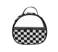 GreatRise Bianco e Nero Trousse Cosmetico Donna Impermeabile Trucco Borsa Da Viaggio Leopard Cosmetici Borsa Borsa Da Lavaggio Borse A Quadri Organizzatore Portatile Sacchetto Da, #4 a quadretti