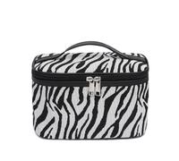 GreatRise Bianco e Nero Trousse Cosmetico Donna Impermeabile Trucco Borsa Da Viaggio Leopard Cosmetici Borsa Borsa Da Lavaggio Borse A Quadri Organizzatore Portatile Sacchetto Da, Stampa #1-zebra