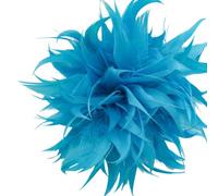 GreatRise Elegante spilla con piume naturali, spilla a forma di piuma, vintage, da donna, boutonniere per vestito, cappello, spilla decorativa per abbigliamento, feste, gioielli, Piume d'oca