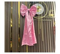 GreatRise Fiocco gigante per auto, 30 x 80 cm, grande raso regalo, nessun montaggio, nastro gigante, fiocco di raso, per matrimonio, auto, Natale, feste, porta di casa, colore rosa, 1 pezzo
