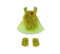 GreatRise Gonna morbida con scaldamuscola per le gambe, in peluche, body in peluche, il mio mostro verde, costume di Natale, Halloween, carnevale, feste in costume di Halloween, stile 1 m