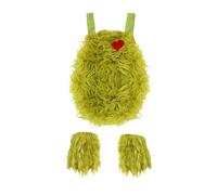 GreatRise Gonna morbida con scaldamuscola per le gambe, in peluche, body in peluche, il mio mostro verde, costume di Natale, Halloween, carnevale, feste in costume di Halloween, stile 2 S