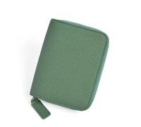 GreatRise Portafoglio da donna con protezione RFID, con chiusura lampo, per carte di credito, in vera pelle, con scomparto per monete, molti scomparti per carte di credito, Avocado verde
