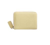 GreatRise Portafoglio da donna con protezione RFID, con chiusura lampo, per carte di credito, in vera pelle, con scomparto per monete, molti scomparti per carte di credito, giallo chiaro