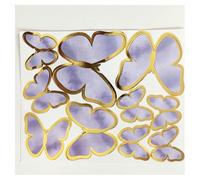 GreatRise Set di 20 decorazioni per torte 3D a forma di farfalla, per fai da te, 3D, decorazione per torte, compleanno, decorazione per torte, per feste, battesimi, dolci, cupcake, topper #5 verde