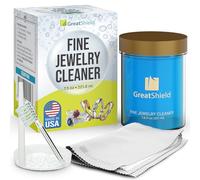 GreatShield Kit di Soluzione detergente per Gioielli Spazzola per la Pulizia, Panni in Microfibra per lucidare e Cestino, Adatto per Oro, Platino, Titanio, Diamanti, Cristalli, Anelli e Orecchini