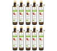GreatVita - Aceto di sidro di mele biologico, 10 x 500 ml, torbido naturale e non filtrato con madre di aceto, 100% di qualità biologica controllata, priva di additivi artificiali, la stampa può