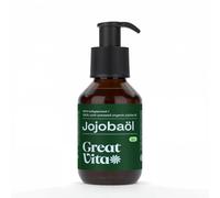 GreatVita - Olio di jojoba biologico, 2 x 100 ml, 100% puro olio spremuto a freddo, di noci di jojoba, idratante per pelle, viso e capelli, olio per cosmetici naturali per massaggi e aromaterapia