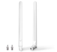 Greatzer Antenna 5G WiFi Antenna 4G LTE Omnidirezionale 5DBi MIMO Amplificatori di Segnale SMA / TS9, 700-6000MHz,GSM/GPRS/2G/3G/4G/5G per Router Wireless,Telecamera IP Sicurezza - Bianco(2 Pezzi)