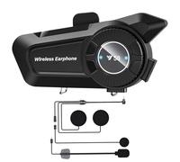 Greatzer Moto Casco Auricolare Bluetooth 5.3 Casco Moto Coppia CVC&DSP Riduzione del Rumore Auricolari/Automatico Risposta/Impermeabile IPX6 Collega 2 Telefoni Compatibile con Tutti i Caschi 1800mAH