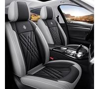 GREB Coprisedili per Auto per Mazda 2 Type DE/DJ/XP21/DY 2008-2020 2021 2022 2023 2024 2025, PU Anteriore Posteriore Impermeabili Antiscivolo Traspirante Seat Cover Auto,C Black-Gray