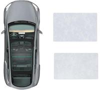 GREB Parasole Tetto Apribile Auto per BMW X1 2016-2022, Auto Ombreggiatura Rete Copertura del Tetto Isolamento Ombreggiatura Protezione,B-Gray White Suede