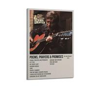 greb Poster su tela con album John Denver, decorazione estetica, poster artistico per camera da letto, soggiorno, pareti, 30 x 45 cm, con cornice