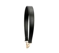 Greb Tracolla per Borsa in Vera Pelle Manico per Borsa Tracolla Corta per Borsa Tracolla per Portafoglio Tracolla per Borsa di Ricambio,Nero 49 cm,Fibbia in Argento