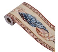 Greca Adesiva per Parete 10 metri adesivo decorativo for bordi da parete impermeabile floreale vintage in PVC carta parati fai te decorazioni for la casa adesivi linea di vita for piastrelle(220)