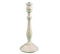Greca Lampada da tavolo. In legno di pino grezzo da dipingere. Altezza: 33 cm. Diametro base: 13 cm.