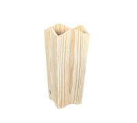 greca Portaombrelli con onde in legno di pino massello, in grezzo, per dipingere, misure (larghezza*profondità*altezza): 22 x 22 x 58 cm.