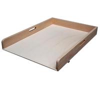 Greca Vassoio fasciatoio. In legno di pioppo e pino. Grezzo da dipingere. Dimensioni: 50 x 70 x 8 cm.