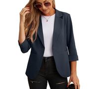 GRECERELLE Blazer da donna, elegante, con maniche a 3/4, per lavoro, casual, lavoro, ufficio, giacca blazer e blazer cardigan con tasche e bottone per le signore