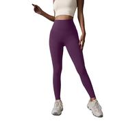 GRECERELLE Leggings da donna a vita alta, senza cuciture, per sollevamento del sedere, morbidi ed elastici, per allenamento, palestra, yoga, collant slim, Cardo d'uva, M