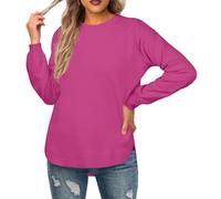 GRECERELLE Maglioni da donna a maniche lunghe leggeri girocollo casual morbidi lavorati a maglia per signore, M