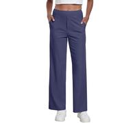 GRECERELLE Pantaloni da yoga da donna, a gamba larga, a vita alta, elasticizzati, pantaloni della tuta, pantaloni da lavoro, pantaloni a palazzo per casual, lavoro e sport, Blu balena, L