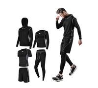 GRECERELLE Set da 5 pezzi sportivo per performance da uomo: aumenta il tuo gioco di allenamento, S