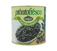 Greci Olive Nere Spagna a Rondelle al Naturale Latta da 2600 g