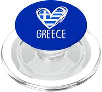 Grecia Bandiera Cuore Grafico Patriottico Greco Orgoglio Bambini Ragazza PopSockets PopGrip per MagSafe