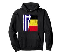 Grecia Belgio Mezza Bandiera Greca Belga Jersey Felpa con Cappuccio