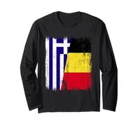 Grecia Belgio Mezza Bandiera Greca Belga Jersey Maglia a Manica