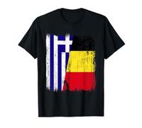 Grecia Belgio Mezza Bandiera Greca Belga Jersey Maglietta