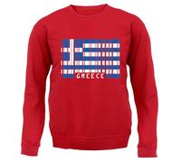Grecia Codice a Barre Stile Bandiera - Adulti Felpa/Maglione - Greco Paese Love