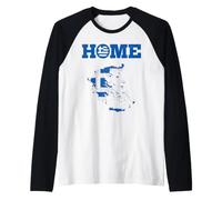 Grecia, Grecia Mappa, Grecia Bandiera Maglia con Maniche Raglan
