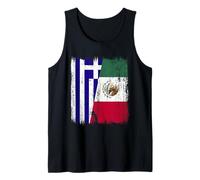 Grecia Messico Mezza Bandiera Greco Messicano Patrimonio Canotta
