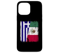 Grecia Messico Mezza Bandiera Greco Messicano Patrimonio Custodia per iPhone 13 Pro Max