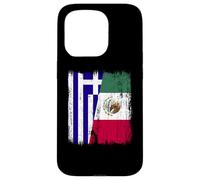 Grecia Messico Mezza Bandiera Greco Messicano Patrimonio Custodia per iPhone 15 Pro